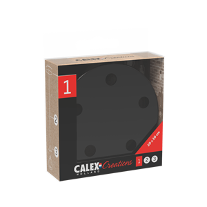 Calex | Metalen plafondplaat | Ø100mm | 1 gat | Mat Wit