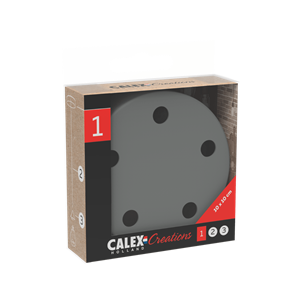 Calex | Metalen plafondplaat | Ø100mm | 5 gaten | Beton