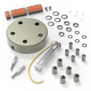 Calex | Metalen plafondplaat | Ø100mm | 5 gaten | Mat Brons