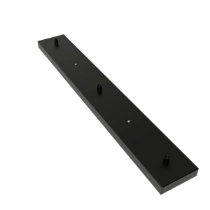 Calex | Metalen plafondplaat | 70x10cm | 3 gaten | Mat Zwart
