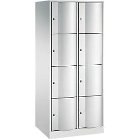 C und P C+P Resisto lockerkast, 2 vakken, 8 vakken, B 772 x D 640 x H 1950 mm, lichtgrijs