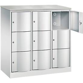 C und P C+P Resisto lockerkast, 3 vakken, 9 vakken, B 1148 x D 540 x H 1255 mm, lichtgrijs