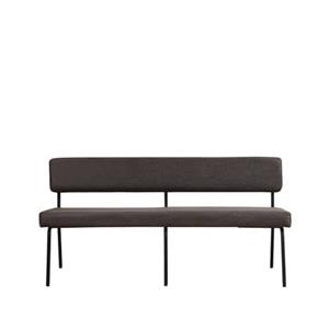Bronx71 Industriële eetkamerbank Espen antraciet eco-leer 160 cm