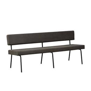 Bronx71 Industriële eetkamerbank Espen antraciet eco-leer 190 cm