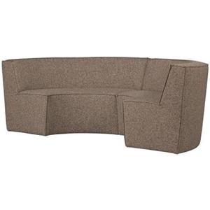 Woood Europa 4-Zits Eetbank - Polyester - Bruin - 133x133x87