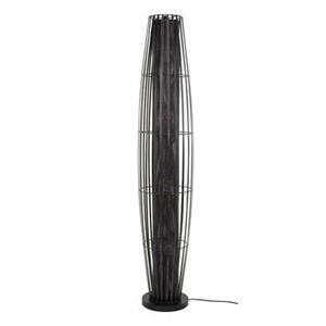 Giga Meubel  Vloerlamp Zwart Metaal - 29x29x150cm - Cylinder Mesh