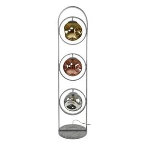 Fraaai  Gilian vloerlamp 3L oud zilver