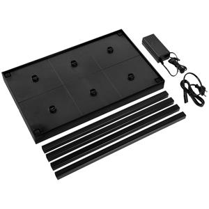 Konstsmide Oplaadstation voor tafellampen 6 plekken; 47x29x4 cm (LxBxH); zwart