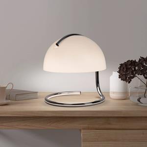 Naeve Leuchten Näve Burano tafellamp, wit, hoogte 25 cm, glas/metaal, E27