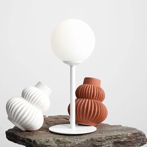 ALDEX Tafellamp Joel, metaal en glas, wit