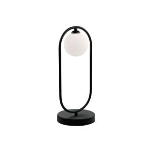 Viokef Tafellamp Fancy met glazen kap, zwart