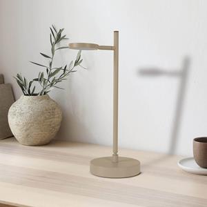 Naeve Leuchten Näve LED tafellamp Lupa, beige, hoogte 45 cm, metalen touchdim