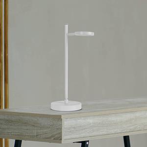 Naeve Leuchten Näve LED tafellamp Lupa, wit, hoogte 45 cm, metaal, touchdim