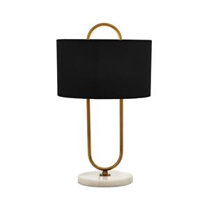 Avonni Tafellamp ML-9112-1E marmer voet en stoffen kap