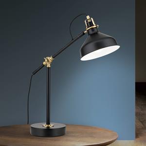 Orion Schiller tafellamp, zwart, metaal, 59 cm, verstelbaar