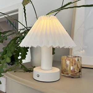 PR Home LED tafellamp Tiara, wit/wit, hoogte 24 cm