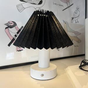 PR Home LED tafellamp Tiara, zwart/wit, hoogte 24cm