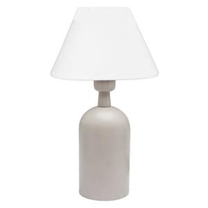PR Home Riley tafellamp, stoffen kap, beige/wit