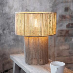 Markslöjd Soga tafellamp, naturel, jute, hoogte 40 cm