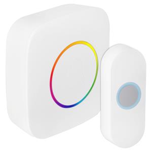 Praxis Exin Gong - Batterij - Beldrukker - Rgb Licht - Wit