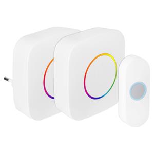 Praxis Exin Gong Set - Batterij/plug-in - Beldrukker - Rgb - Wit