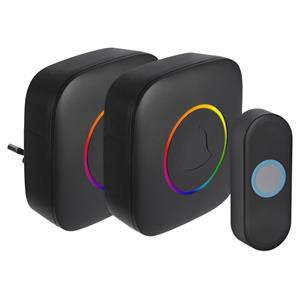 Praxis Exin Gong Set - Batterij/plug-in - Beldrukker - Rgb - Zwart