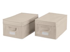 Livarno home Opbergbox (2 opbergboxen/beige)