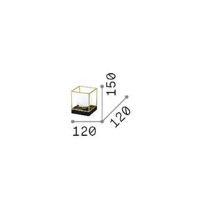Ideallux Ideal Lux Lingotto tafellamp hoogte 15 cm zwart, opaalglas