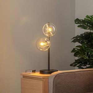 EMIBIG LIGHTING Tafellamp Rossi 2-lamps zwart/transparant