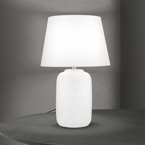 Orion Coral tafellamp, wit, hoogte 51 cm, keramiek/linnen