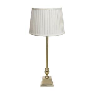 PR Home tafellamp Linné Sofia Plissé 66 cm wit/goud linnen