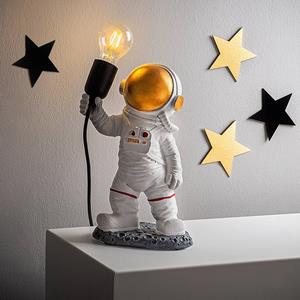 Opviq Astronaut-1 tafellamp, wit, polyester, hoogte 32 cm