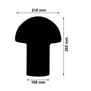 Busch Glazen tafellamp, paddestoelvorm, wit Ø 21 cm