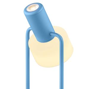 HELL Banji LED tafellamp, pastelblauw, hoogte 37 cm, touchdimmer