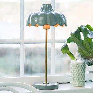 PR Home Wells metalen tafellamp, groen/goud