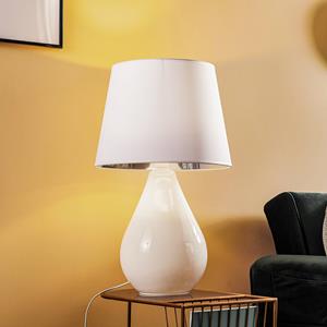 TK Lighting Tafellamp Lacrima, wit/zilver