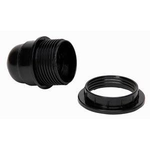 Kopp Lamphouder E27 Met Kraag En Ring Zwart