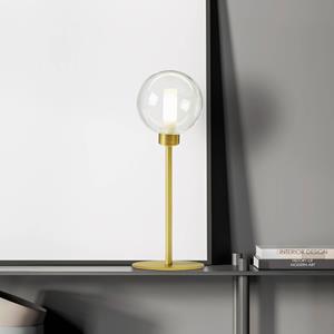 Miloox by Sforzin Dom tafellamp, 1-lamp, helder/goud, hoogte 48,5 cm, glas