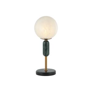 Viokef Tafellamp Polly met glazen kap, marmer-element