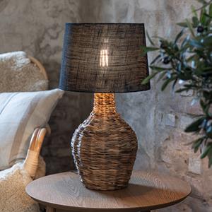Markslöjd Paglia tafellamp, naturel/zwart, rotan/jute, hoogte 58 cm