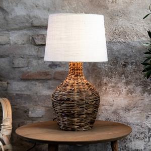 Markslöjd Paglia tafellamp, naturel/wit, rotan/jute, hoogte 58 cm