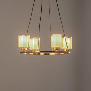 Lucea Kroonluchter Ressa Ø 59 cm antiek messing 4-lamps
