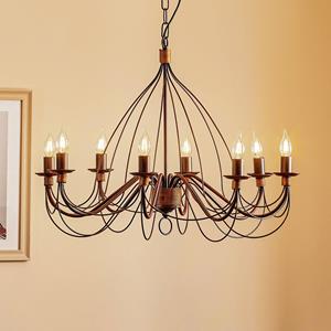 ONLI Kroonluchter FIAMMA Marrone 8-lamps zonder kap