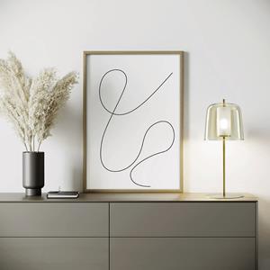 Miloox by Sforzin Tafellamp Frida, frame goud, buitenkap zand