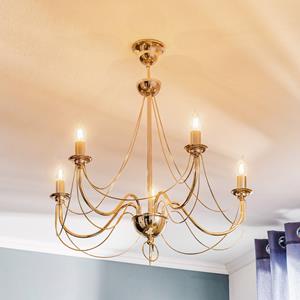 Domiluce Kroonluchter Retro, 5-lamps 75cm, goud