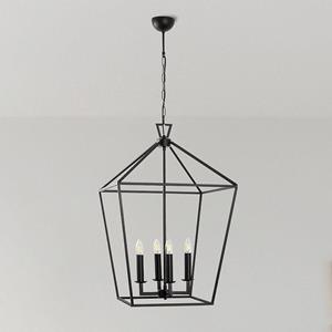 Opviq Kroonluchter Till 13251, zwart, metaal, 4-lamps