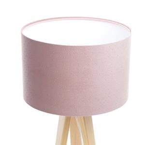 Euluna Driebeen tafellamp Rosabelle, roze / naturel
