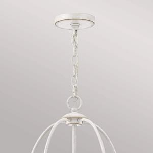QUOIZEL Bradbury 5 kroonluchter, 5-lamps, wit