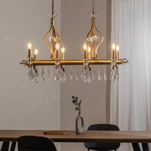 Avonni Kroonluchter Elizabeth 105x55 cm metaal/glas 8flg. antiek goud