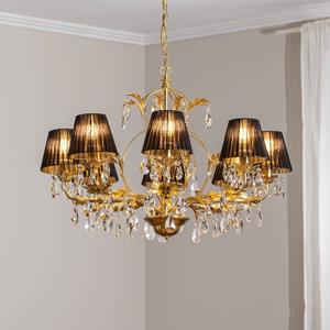 ONLI Kroonluchter Karen 8-lamps goud/zwart
